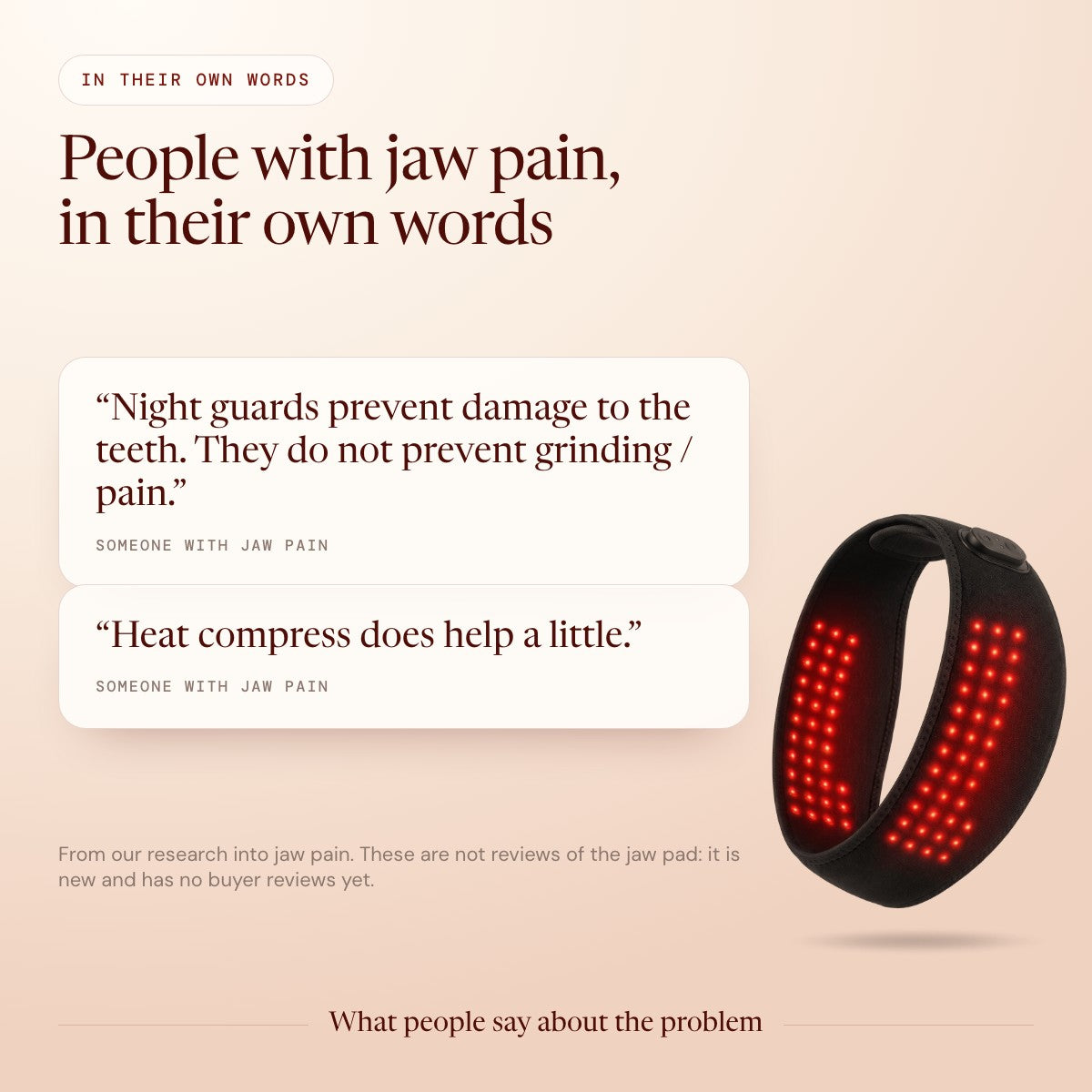 People with jaw pain, in their own words